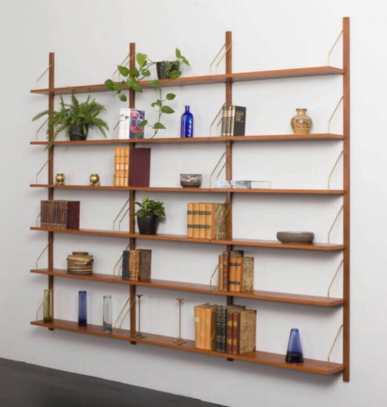 Image 1 of Modular Teak 18-Shelf Bookcase In The Style Of Poul Cadovius, 1970S