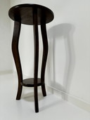 Tavolino rotondo vintage in rovere
