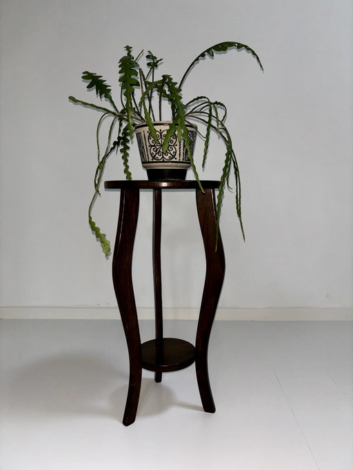 Vintage oak round side table