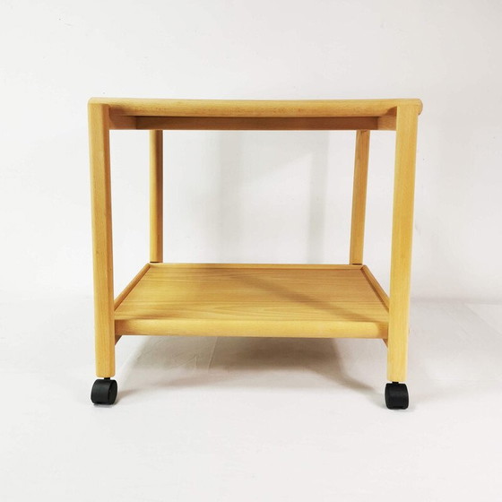 Image 1 of Vintage beech wood side table, Denmark 1970