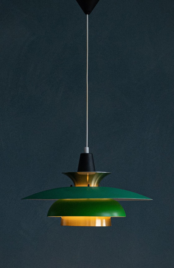 Image 1 of Unique Danish 1980's Roma Pendant Lamp By Junge