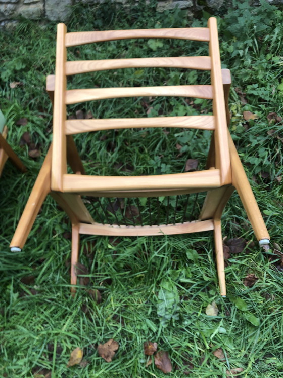 Image 1 of Scandinavian Armchairs Blond Wood 60's