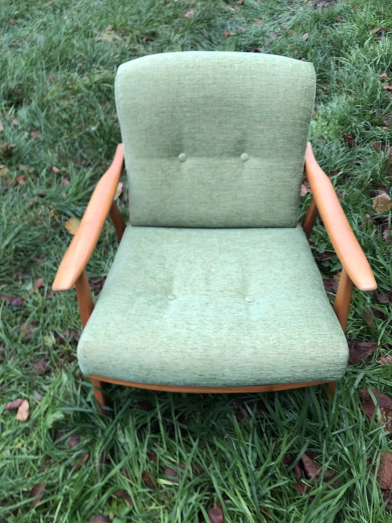 Image 1 of Scandinavian Armchairs Blond Wood 60's