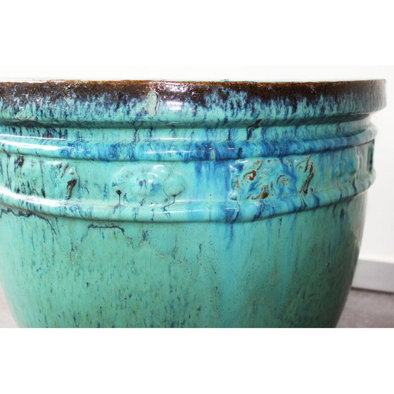 Image 1 of Vintage glazed terracotta planter