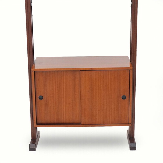 Image 1 of Libreria vintage in legno impiallacciato con ripiani e contenitore, Italia 1960