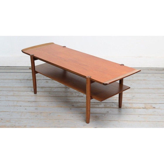 Image 1 of Tavolino da caffè vintage in teak a 2 livelli, Danimarca