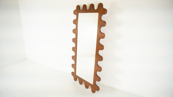 Image 1 of Contemporary Wave Mirror, Wood, Italy