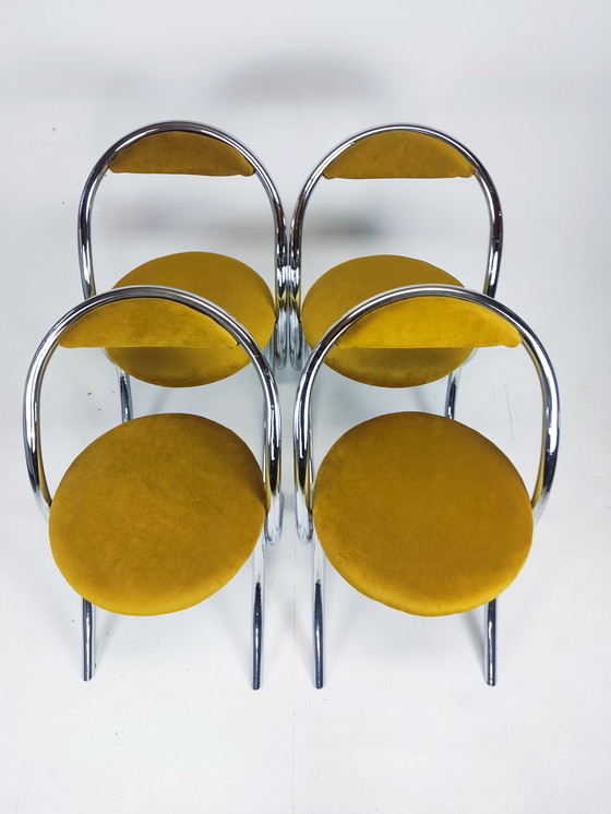 Image 1 of 4x Chaise de salle à manger italienne vintage