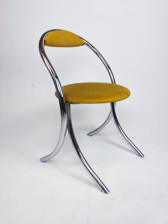 Image 1 of 4x Chaise de salle à manger italienne vintage