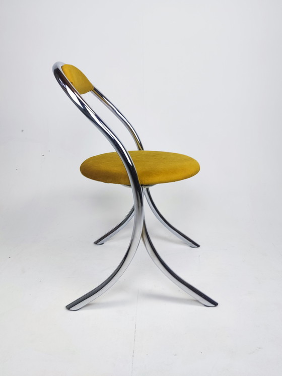 Image 1 of 4x Chaise de salle à manger italienne vintage