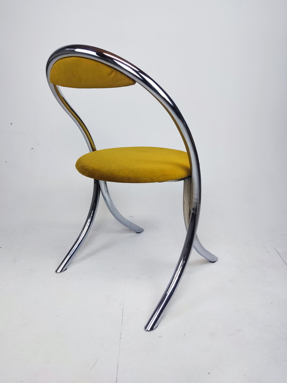 Image 1 of 4x Chaise de salle à manger italienne vintage