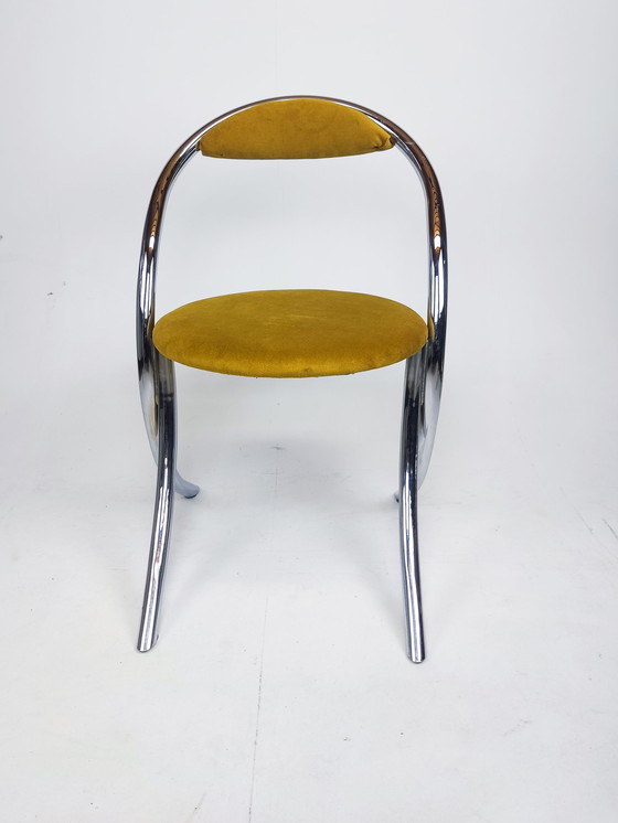 Image 1 of 4x Chaise de salle à manger italienne vintage