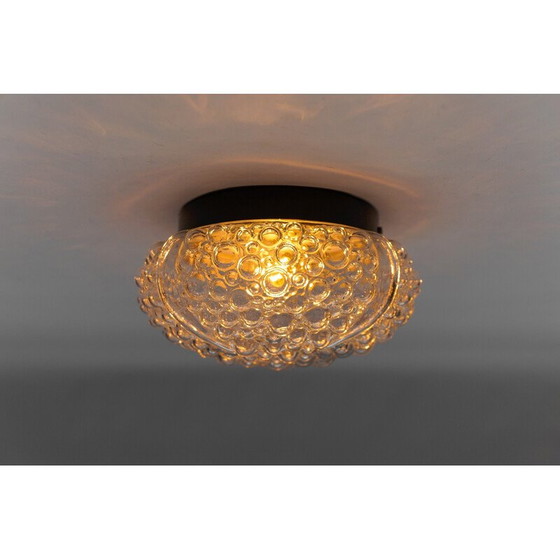 Image 1 of Lampada da soffitto vintage in vetro trasparente a bolle, 1960