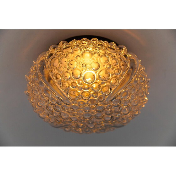 Image 1 of Lampada da soffitto vintage in vetro trasparente a bolle, 1960