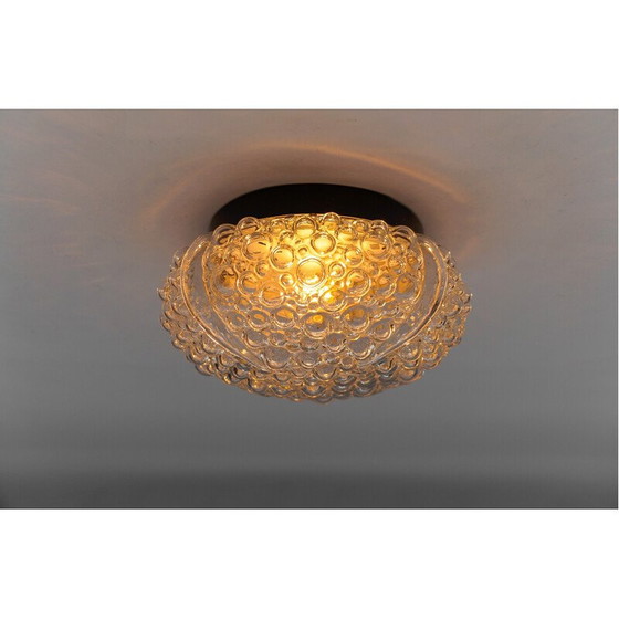 Image 1 of Lampada da soffitto vintage in vetro trasparente a bolle, 1960