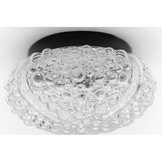 Image 1 of Lampada da soffitto vintage in vetro trasparente a bolle, 1960