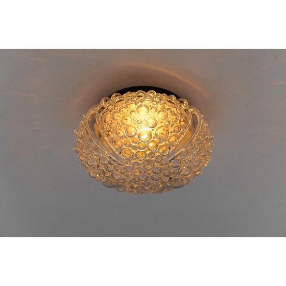 Image 1 of Lampada da soffitto vintage in vetro trasparente a bolle, 1960
