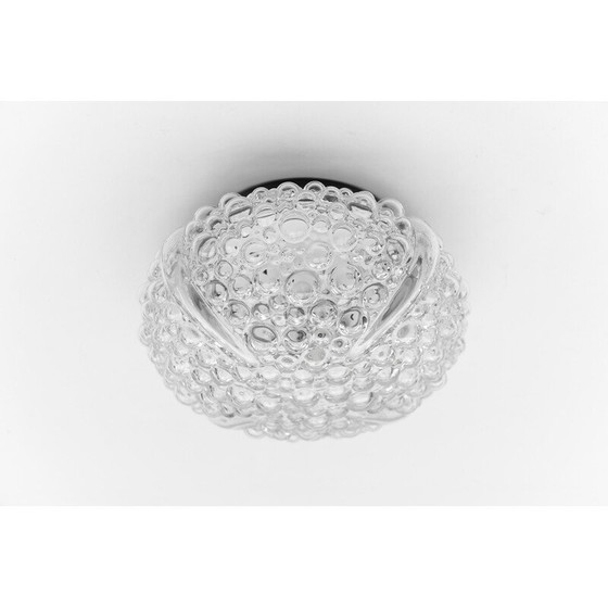 Image 1 of Lampada da soffitto vintage in vetro trasparente a bolle, 1960