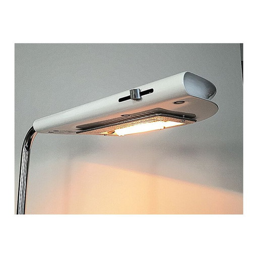 Vintage halogen floor lamp Mezzaluna by Bruno Gecchelin for Skipper, 1975