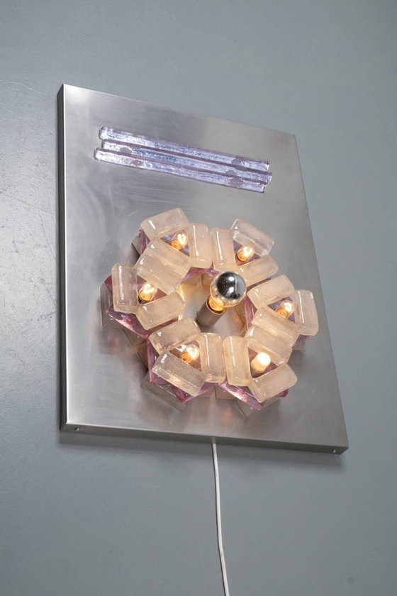 Image 1 of 1960s Large Sculptural Wall Light by Poliarte, Italy