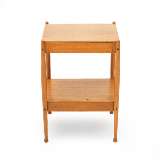 Image 1 of Vintage bedside table with drawer in teak veneer for Fratelli Reguitti, Italy 1960