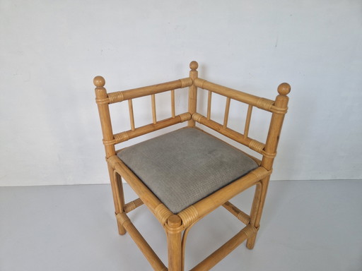 Bamboo Boho Style Corner Chair