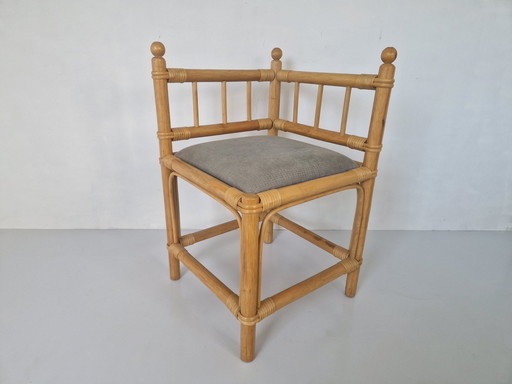 Bamboo Boho Style Corner Chair