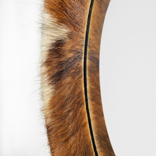 Miroir vintage en peau de vache
