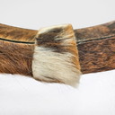 Vintage mirror cowhide