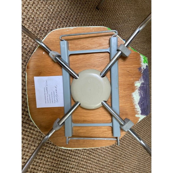 Image 1 of Pair of vintage wood and metal chairs by Arne Jacobsen x Rolf Gjedsted for Fritz Hansen, 1968