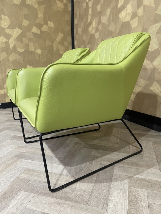 Image 1 of 2x Eijerkamp design armchair, poison green