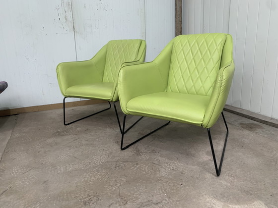 Image 1 of 2x Eijerkamp design armchair, poison green