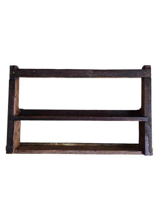 Image 1 of Antique Wooden Glass Rack