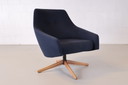 Fauteuil pivotant Montis Puk bleu foncé