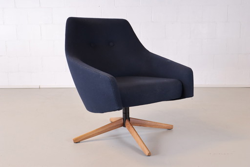 Montis Puk draai fauteuil donker blauw