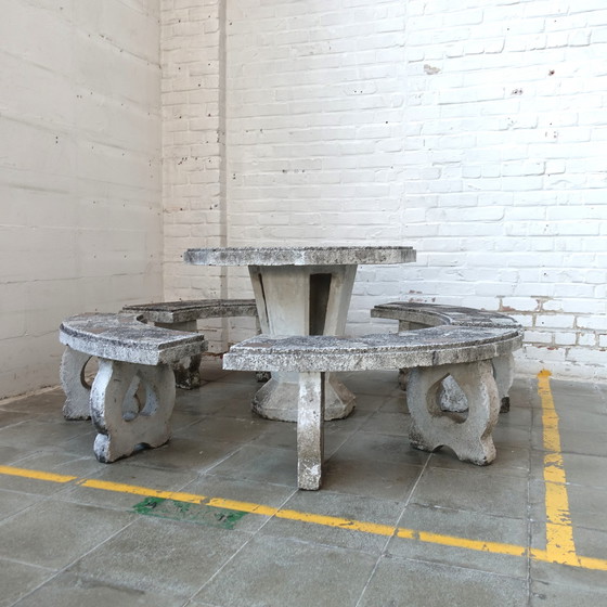 Image 1 of Ensemble de jardin en béton vintage