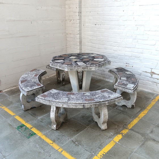 Image 1 of Vintage concrete garden set