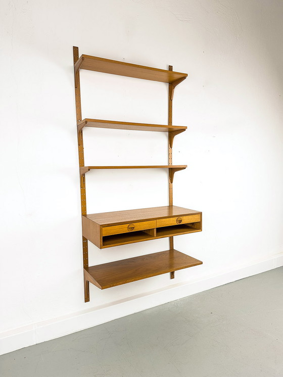 Image 1 of Teak Wall Shelving System by Hansen & Guldborg, 1970s