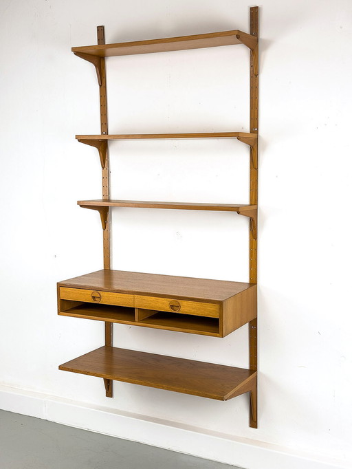 Teak Wall Shelving System by Hansen & Guldborg, 1970s