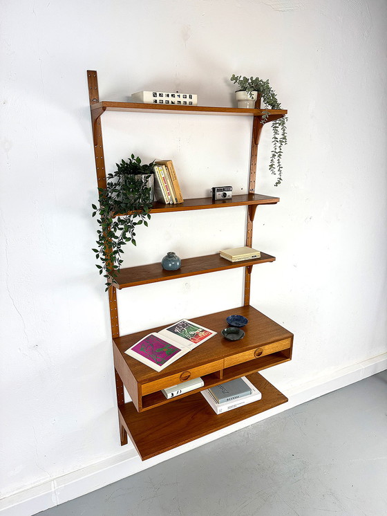 Image 1 of Teak Wall Shelving System by Hansen & Guldborg, 1970s