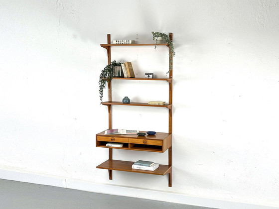 Image 1 of Teak Wall Shelving System by Hansen & Guldborg, 1970s