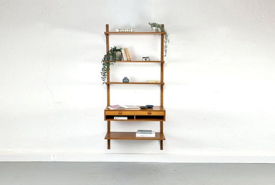 Image 1 of Teak Wall Shelving System by Hansen & Guldborg, 1970s