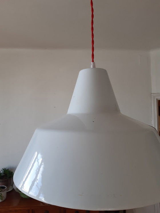 Image 1 of Enamelled-role suspension lamp by Louis Poulsen, 1960