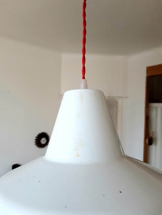 Image 1 of Enamelled-role suspension lamp by Louis Poulsen, 1960