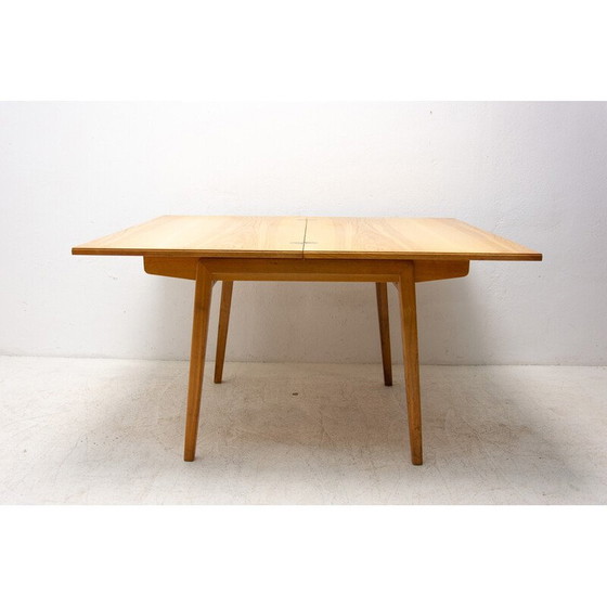 Image 1 of Vintage ashwood and beechwood folding table by Bohumil Landsman for Jitona, Czechoslovakia 1970s