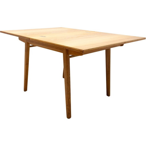 Vintage ashwood and beechwood folding table by Bohumil Landsman for Jitona, Czechoslovakia 1970s