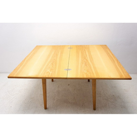 Image 1 of Vintage ashwood and beechwood folding table by Bohumil Landsman for Jitona, Czechoslovakia 1970s