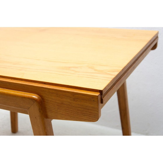 Image 1 of Vintage ashwood and beechwood folding table by Bohumil Landsman for Jitona, Czechoslovakia 1970s