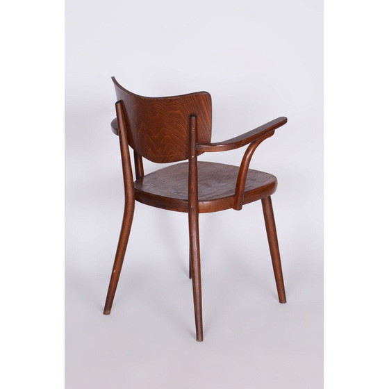 Image 1 of Vintage Art Deco beech chair by Radomir Hofman for Ton, Czechoslovakia 1940