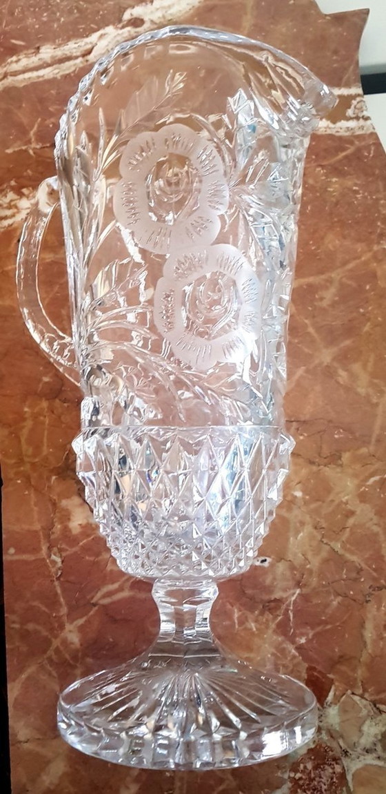 Image 1 of Antique Crystal Jug 